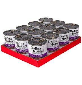 Karma dla psa DOLINA NOTECI Premium bogata w królika z żurawiną 12 x 800 g