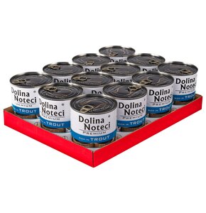 Karma dla psa DOLINA NOTECI Premium bogata w pstrąga 12 x 800 g