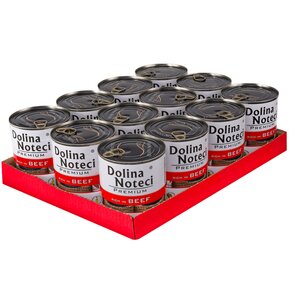 Karma dla psa DOLINA NOTECI Premium bogata w wołowinę 12 x 800 g