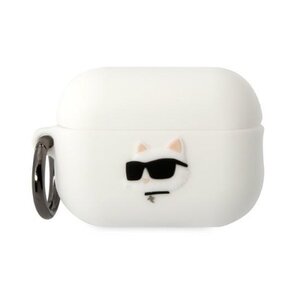 Etui na słuchawki KARL LAGERFELD Silicone Choupette Head 3D do Apple AirPods Pro 2 Biały