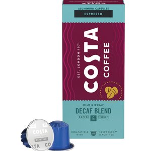 Kapsułki COSTA COFFEE Decaf Blend Espresso Bezkofeinowe do ekspresu Nespresso