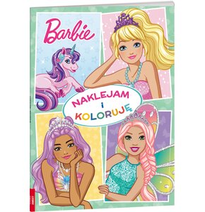 Kolorowanka Barbie Dreamtopia Naklejam i koloruję NAK-1402
