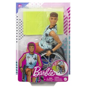 Lalka Barbie Fashionistas Ken na wózku inwalidzkim HJT59