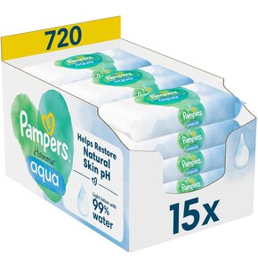 Chusteczki nawilżane PAMPERS Harmonie Aqua (720 szt.)