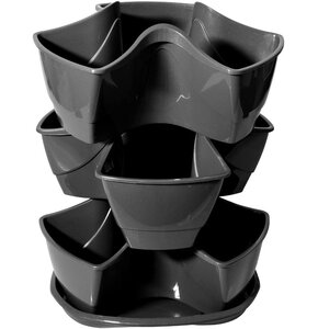 Doniczka PROSPERPLAST Coubi DKN3003-426U 9L Grafitowy