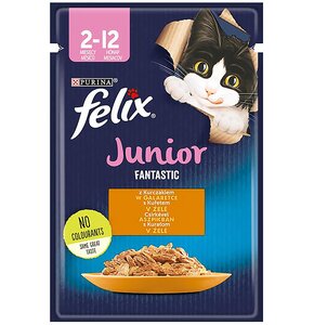Karma dla kota FELIX Fantastic Junior Kurczak w galaretce 85 g