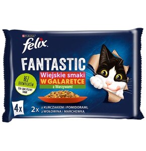 Karma dla kota FELIX Fantastic Wiejskie smaki (4 x 85 g)