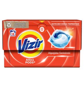 Kapsułki do prania VIZIR All in 1 Pods Alpejska Świeżość - 18 szt.