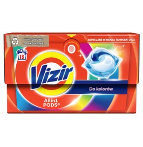 Kapsułki do prania VIZIR All in 1 Pods Color - 18 szt.