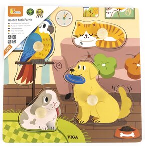Puzzle VIGA Pierwsze puzzle z uchwytami: Zwierzęta 44595 (4 elementy)
