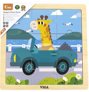 Puzzle VIGA Na podkładce: Auto 44629 (9 elementów)
