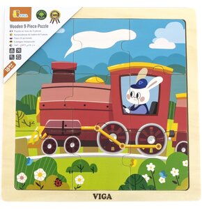 Puzzle VIGA Na podkładce: Pociąg 44631 (9 elementów)