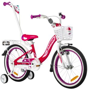 Rower dziecięcy KARBON Kitty 18 cali dla dziewczynki Różowo-biały