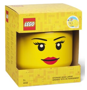 Pojemnik na LEGO duża głowa Dziewczynka Żółty 40321725