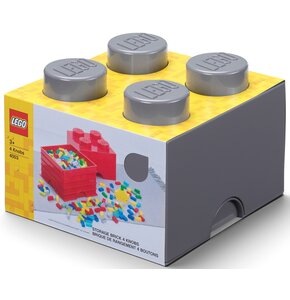 Pojemnik na LEGO klocek Brick 4 Ciemnoszary 40031754
