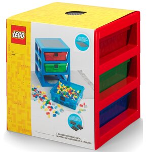 Regał na LEGO z szufladkami Czerwony 40950001