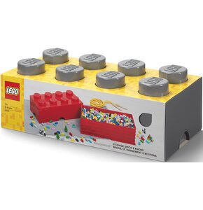 Pojemnik na LEGO klocek Brick 8 Ciemnoszary 40041754