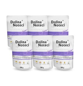 Karma dla psa DOLINA NOTECI Premium bogata w wątróbkę z królika z ozorami z jelenia 6 x 100 g