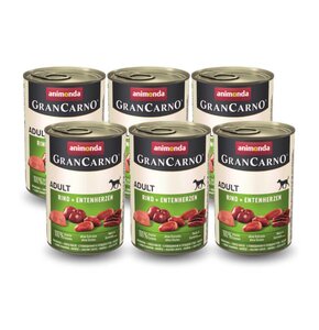 Karma dla psa ANIMONDA Grancarno Wołowina i kacze serca 6 x 400 g