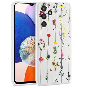 Etui TECH-PROTECT Mood do Samsung Galaxy A14 4G/5G Biały Kwiatuszki