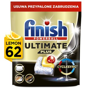 Kapsułki do zmywarek FINISH Powerball Ultimate Plus All in 1 Lemon - 62 szt.