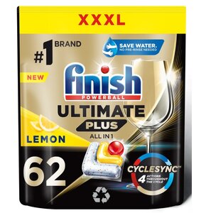 Kapsułki do zmywarek FINISH Powerball Ultimate Plus All in 1 Lemon - 62 szt.