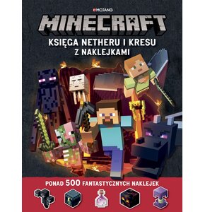 Minecraft Księga Netheru i Kresu z naklejkami