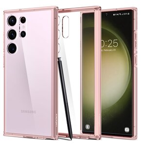 Etui SPIGEN Ultra Hybrid do Samsung Galaxy S23 Ultra Różowy