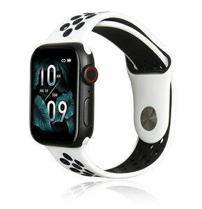 Pasek BELINE Sport Silicone do Apple Watch 2/3/4/5/6/7/8/SE/SE 2 (38/40/41mm) Biało-czarny