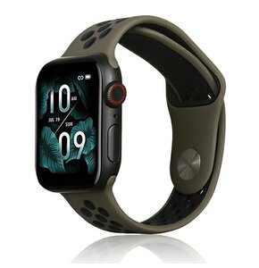 Pasek BELINE Sport Silicone do Apple Watch 2/3/4/5/6/7/8/SE/SE 2 (38/40/41mm) Brązowo-czarny
