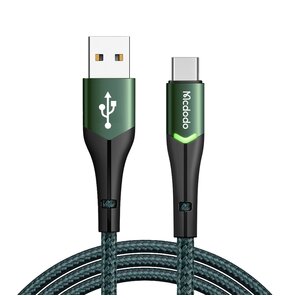 Kabel USB - USB-C MCDODO Magnificence CA-7961 LED 1 m Zielony