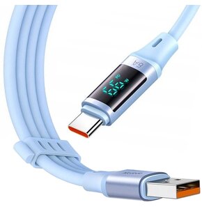 Kabel USB - USB-C MCDODO CA-1922 z wyświetlaczem LCD 100W 1.2 m Niebieski