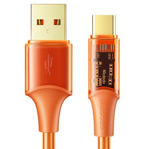 Kabel USB - USB-C MCDODO CA-2091 6A 1.2 m Pomarańczowy
