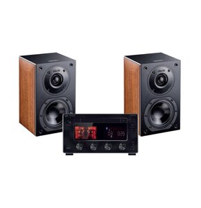Zestaw stereo TAGA HARMONY HTR-1000CD V.2 (Czarny) + Kolumny głośnikowe INDIANA LINE NOTA 240 (Orzech)