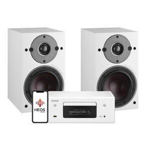 Zestaw stereo DENON RCDN-10 (Biały) + Kolumny głośnikowe DALI OBERON 1 (Białe)