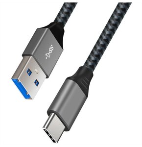 Kabel USB-A - USB-C ART QC3.0 15W 3A 1m Czarno-srebrny