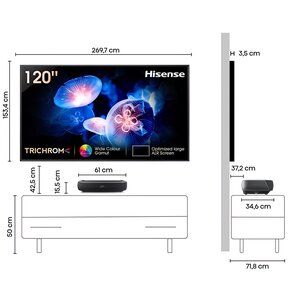 Laser TV HISENSE 120L9HA 120" 4K Dolby Atmos Dolby Vision HDMI 2.1