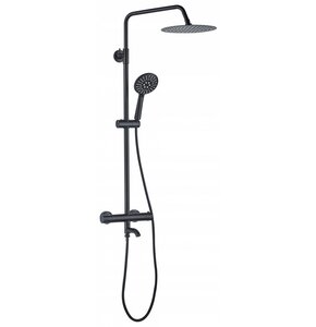 Zestaw prysznicowy natynkowy REA Lungo REA-P4113 z deszczownicą Czarny