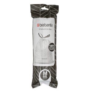 Worki na śmieci BRABANTIA 60L (10 sztuk) Czarny