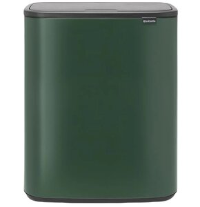 Kosz na śmieci uchylny BRABANTIA 304248 Bo Touch System Soft Touch, wyjmowane wiadro, dno antypoślizgowe 60L Zielony