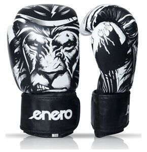 Rękawice bokserskie ENERO Tiger (rozmiar 8 oz) Czarno-biały