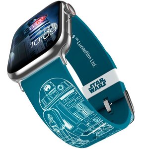 Pasek MOBY FOX Star Wars R2D2 Blueprints do Apple Watch (38/40/41/42/44/45/49mm) Turkusowy
