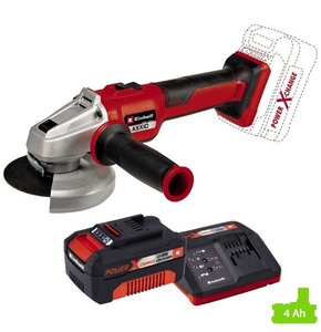 Szlifierka kątowa EINHELL AXXIO 18/115 Q Solo + Akumulator EINHELL PXC 4512042 4Ah 18V + Ładowarka