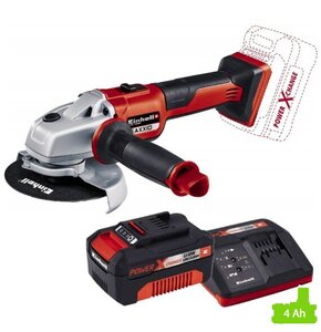 Szlifierka kątowa EINHELL Power X-Change AXXIO + Akumulator EINHELL PXC 4512042 4Ah 18V + Ładowarka