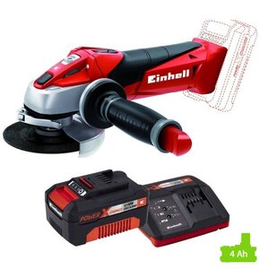 Szlifierka kątowa EINHELL TE-AG 18 Li Solo + Akumulator EINHELL PXC 4512042 4Ah 18V + Ładowarka