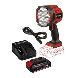 Lampa warsztatowa EINHELL TE-CL 18/2500 LIAC Solo + Akumulator EINHELL 4512097 2.5 Ah 18V + Ładowarka