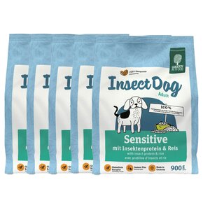 Karma dla psa GREEN PETFOOD InsectDog Sensitive Białko owadów z ryżem  5 x 900 g