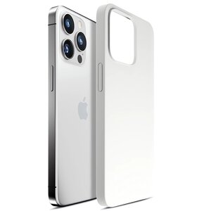 Etui 3MK Hardy Silicone MagCase do Apple iPhone 13 Pro Max Srebrno-biały