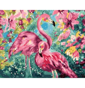 Malowanie po numerach TWOJE HOBBY Flamingi w kolorach GX33251