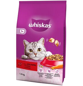 Karma dla kota WHISKAS Wołowina 1.4 kg